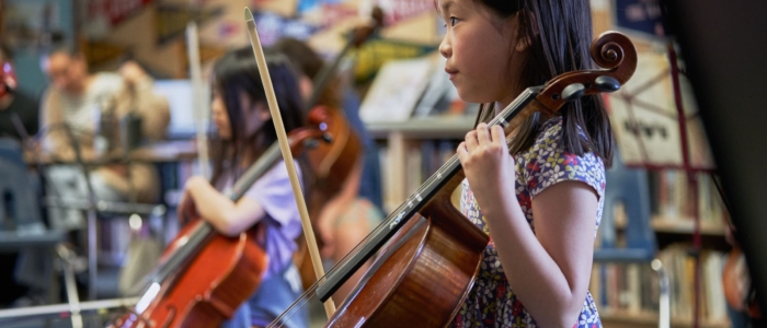 Young girl with cello